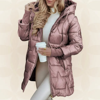 Mabyla | Warme Winterjacke mit Kapuze für Damen