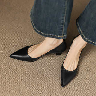 Calenne Leder Kitten Heels