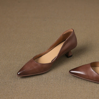 Calenne Leder Kitten Heels