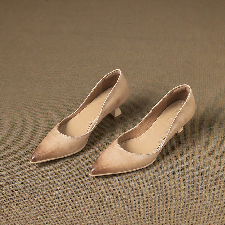 Calenne Leder Kitten Heels