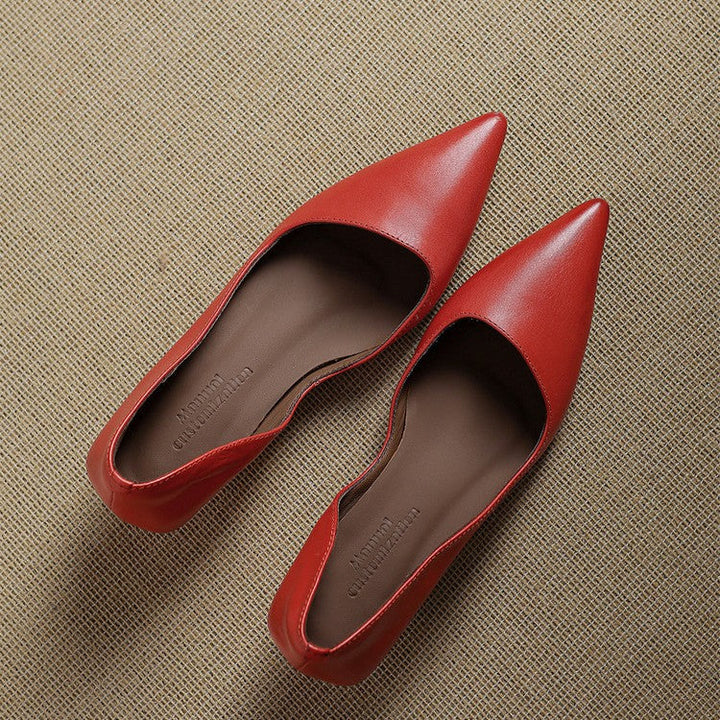 Orlisse Leder Kitten Heel Pumps