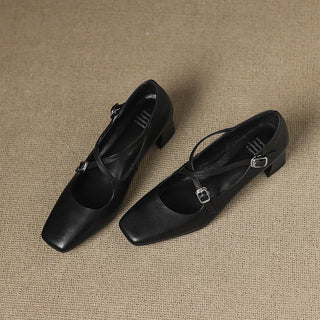 Marvane Leder Kitten Heels