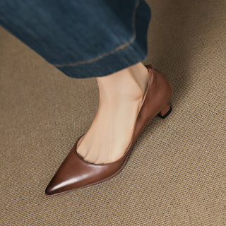 Calenne Leder Kitten Heels