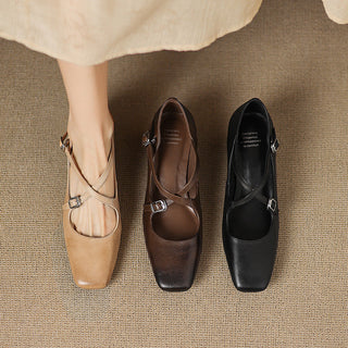 Marvane Leder Kitten Heels