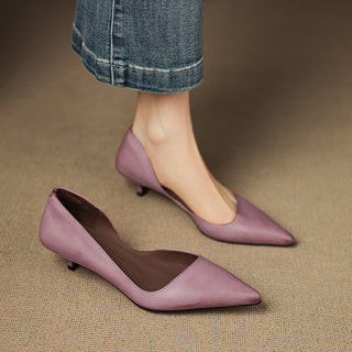 Orlisse Leder Kitten Heel Pumps
