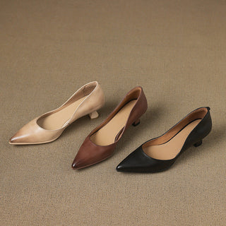 Calenne Leder Kitten Heels