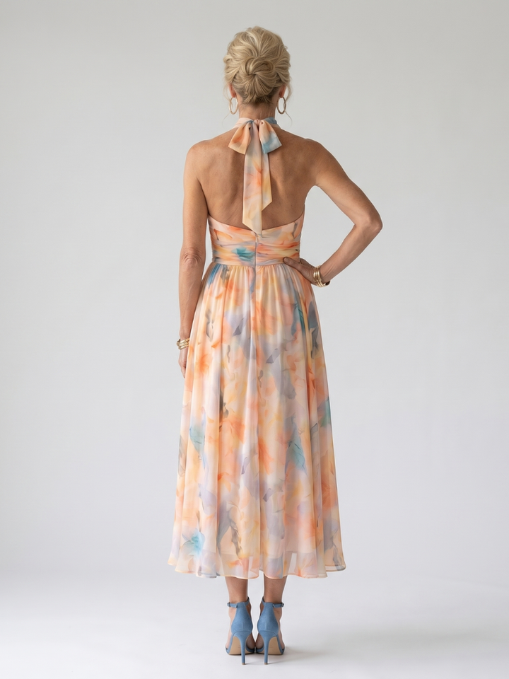 Elin | Weiches Halter Midi-Kleid