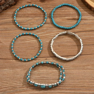 Maëlys | Raffiniertes türkisfarbenes Mehrreihiges Armband