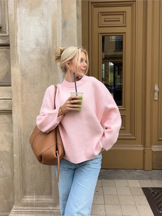 Rosalinda | Süßer rosa Strickpullover