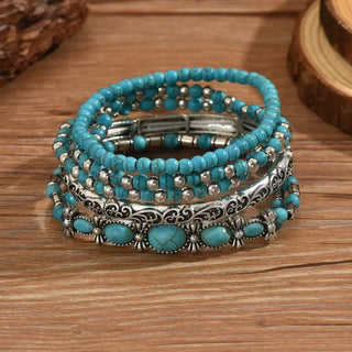 Maëlys | Raffiniertes türkisfarbenes Mehrreihiges Armband