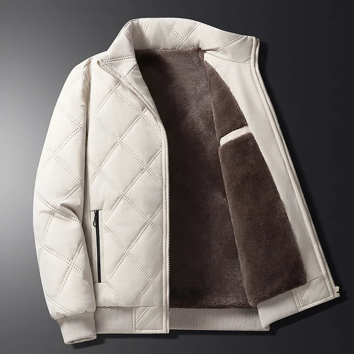 Nolan | Jacke mit Stehkragen und Diamantmuster