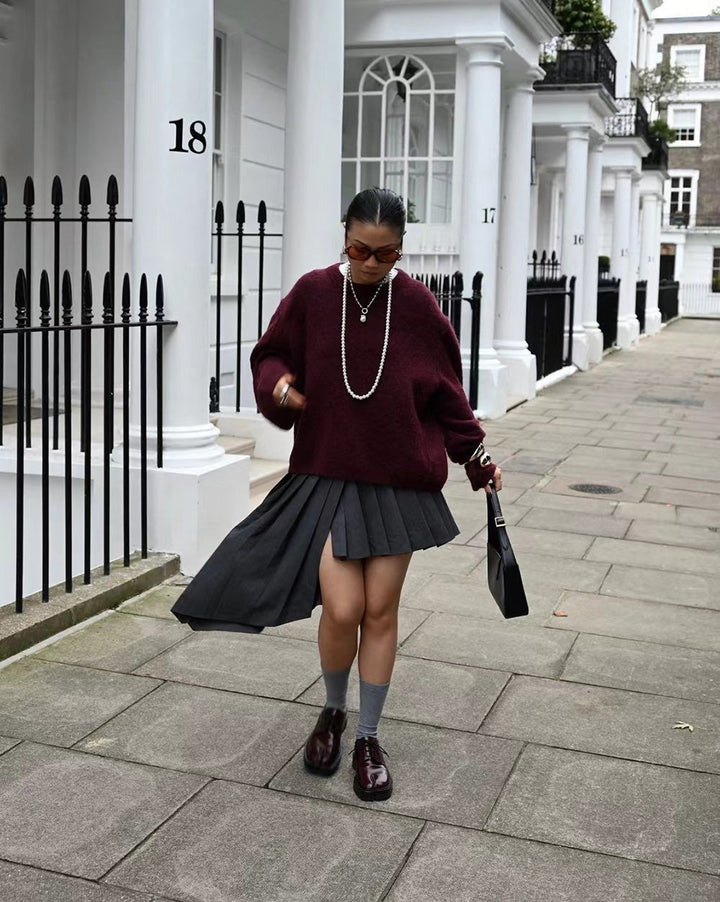 Tess | Burgundy Sweater
