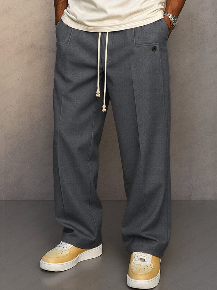 Mabyla | Relaxed-Fit-Hose für Herren – für Arbeit und Freizeit, mit Reißverschluss und elastischem Bund