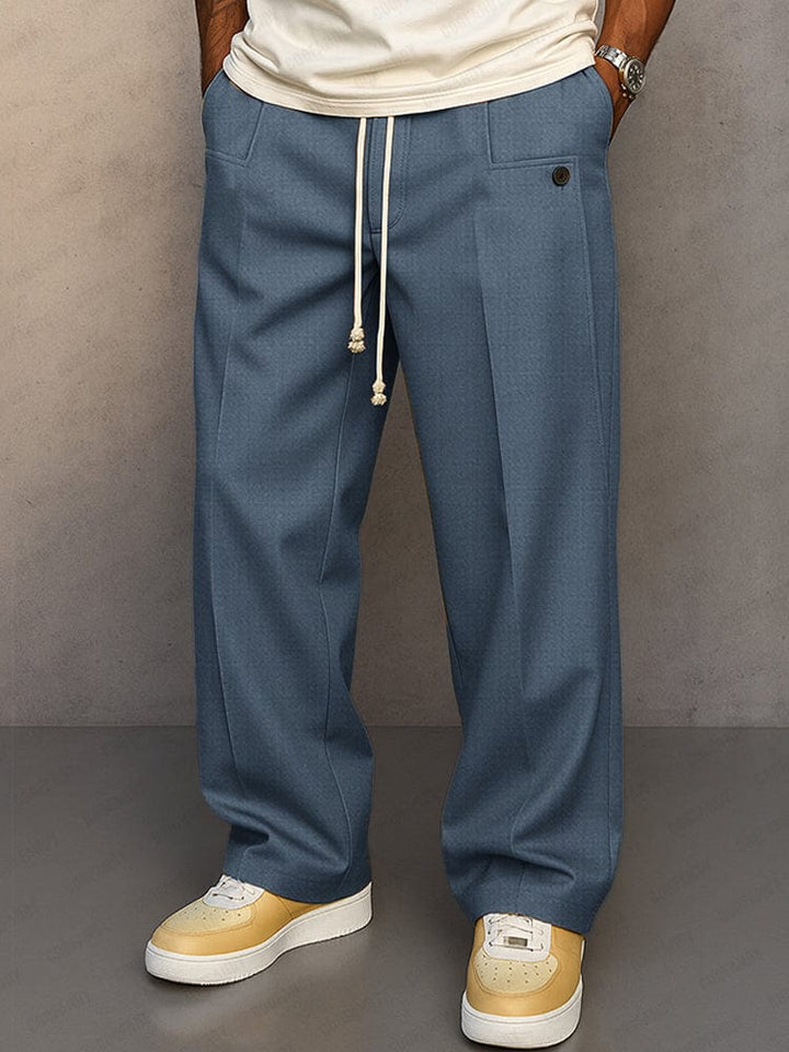 Mabyla | Relaxed-Fit-Hose für Herren – für Arbeit und Freizeit, mit Reißverschluss und elastischem Bund