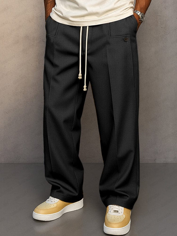 Mabyla | Relaxed-Fit-Hose für Herren – für Arbeit und Freizeit, mit Reißverschluss und elastischem Bund