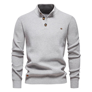 Konrad | Stilvolles Herrenpullover mit Knopfdesign