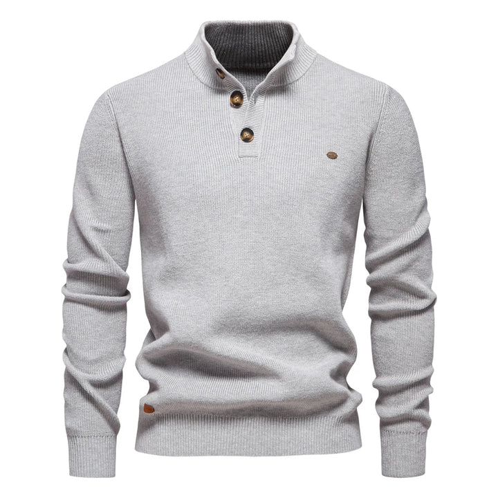 Konrad | Stilvolles Herrenpullover mit Knopfdesign
