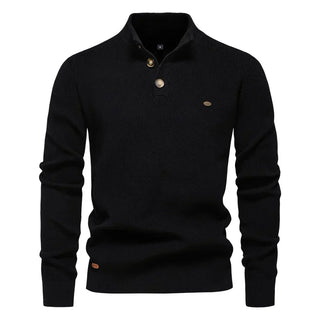 Konrad | Stilvolles Herrenpullover mit Knopfdesign