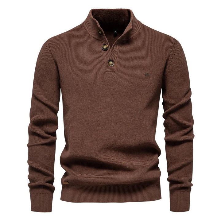 Konrad | Stilvolles Herrenpullover mit Knopfdesign