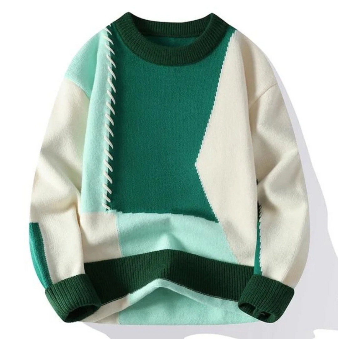 Justine | Stylischer Patchwork-Pullover