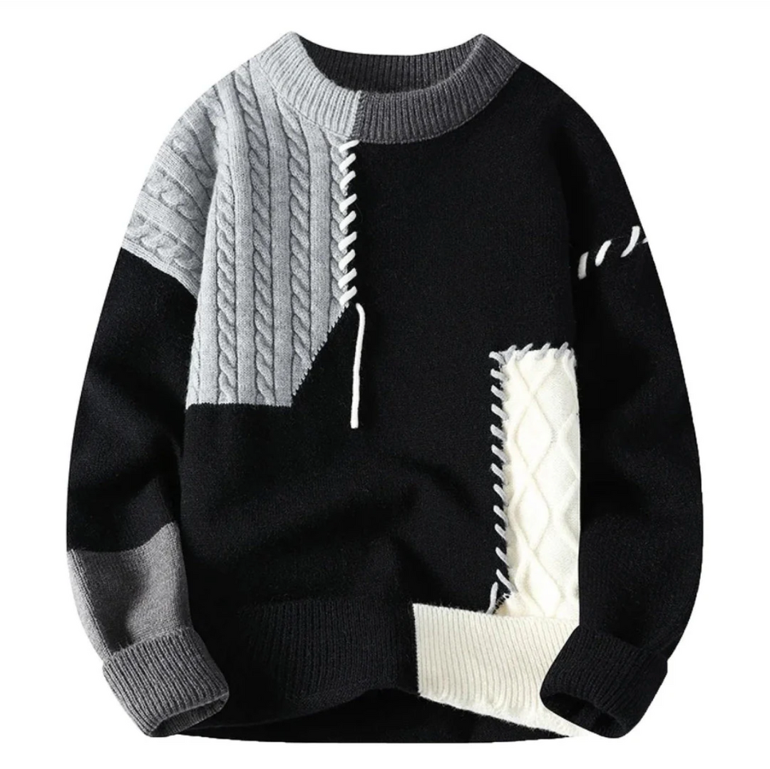 Justine | Stylischer Patchwork-Pullover