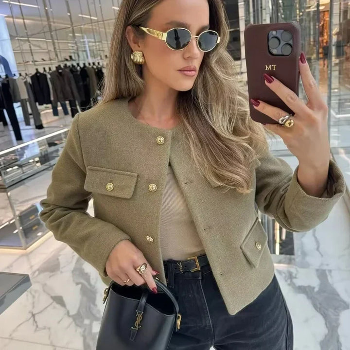 Sara | Elegante Jacke mit Goldknöpfen
