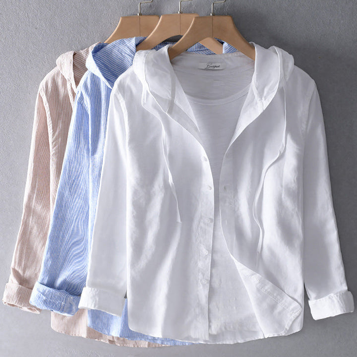 Edith | Luftige Bluse mit Kapuze