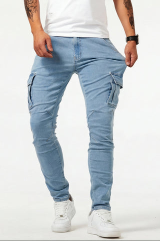 Elastische Cargo Jeans