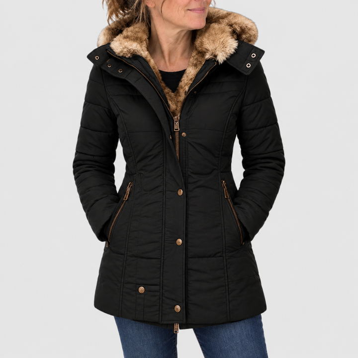 Mabyla | Gesteppter Parka mit Kunstfell-Kapuze für Damen
