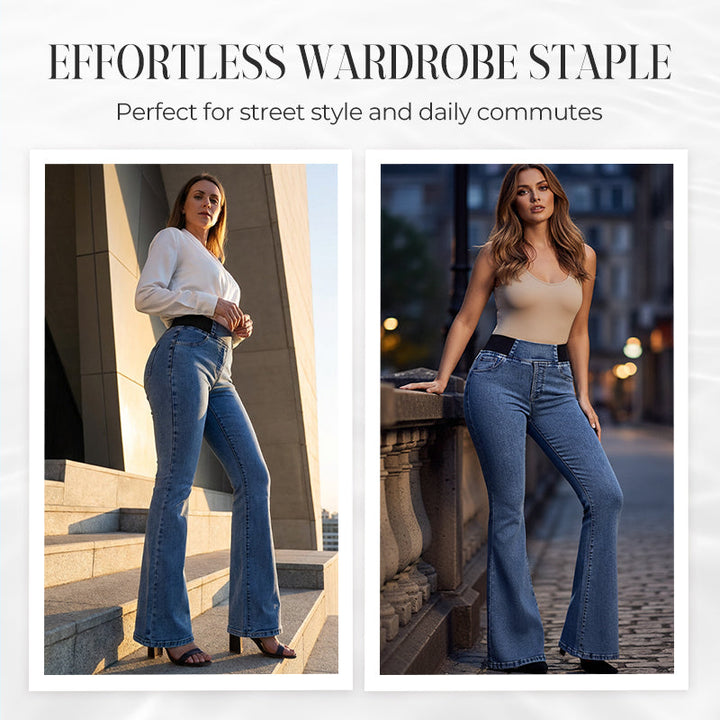 Damen Hochbundige Stretch Jeans
