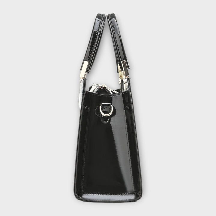 Olivia - Glänzende Krokodilprägung Handtasche