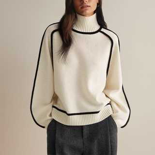 Valerie | Polka Dot Collar Sweater