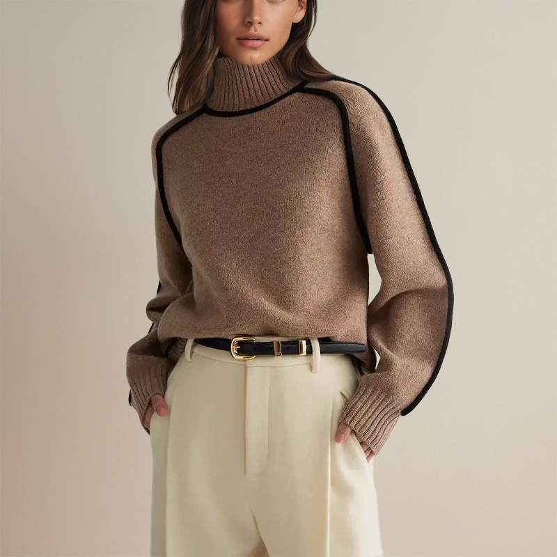 Valerie | Polka Dot Collar Sweater