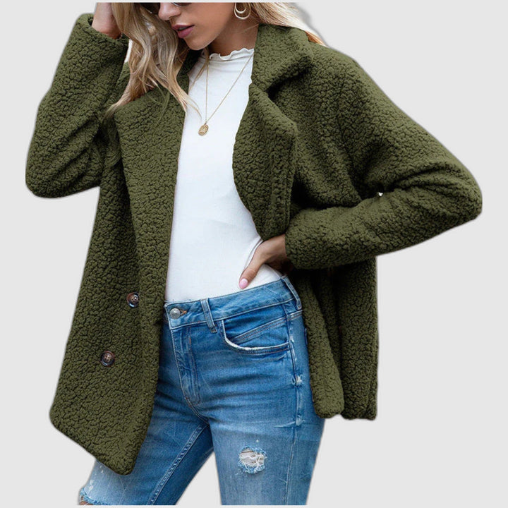 Mabyla | Teddymantel mit Kragen für Damen