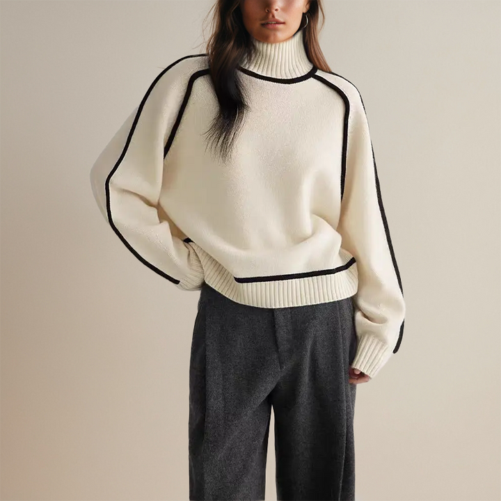 Valerie | Polka Dot Collar Sweater