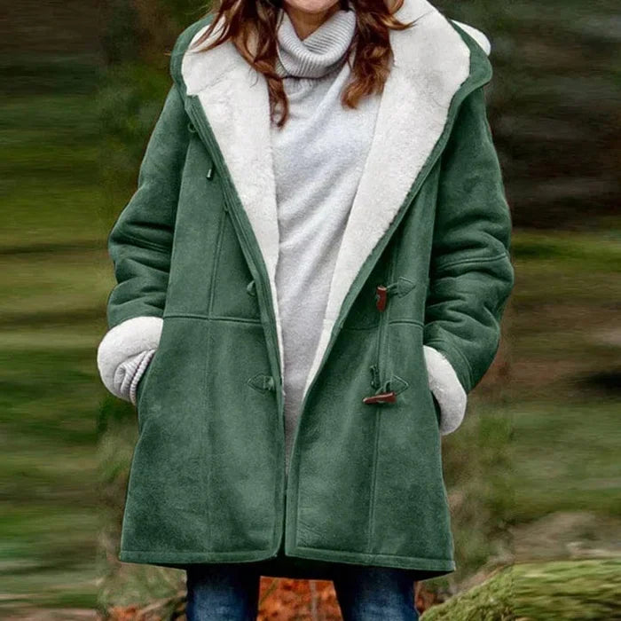 Samantha | Stilvoller Baumwollmantel mit Kapuze