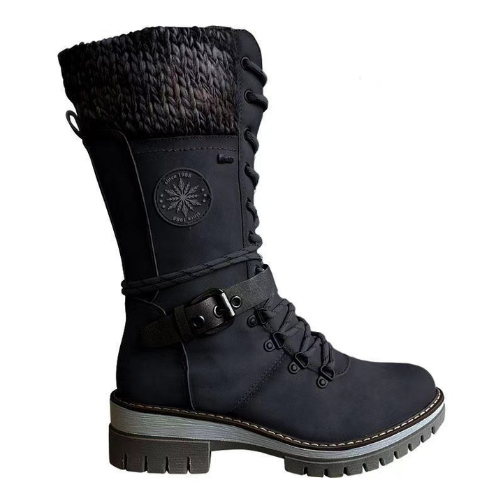 Ellah | Schnürstiefel mit Schnallenriemen
