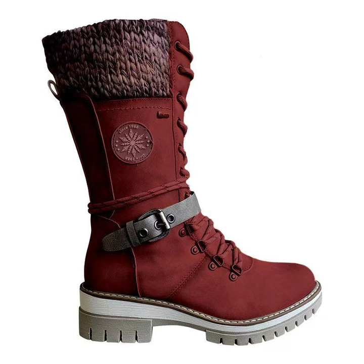 Ellah | Schnürstiefel mit Schnallenriemen