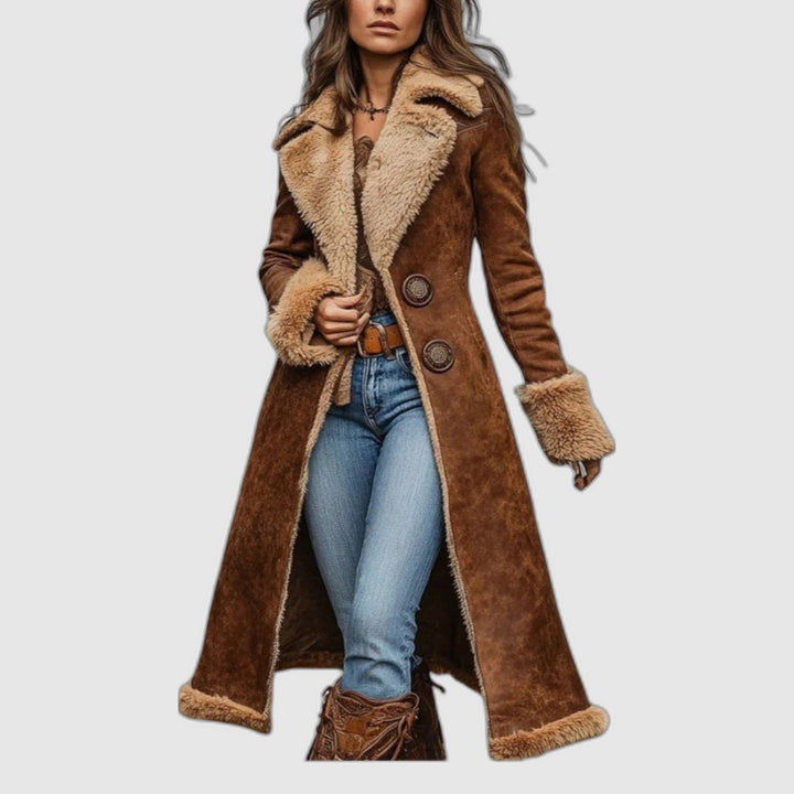 Mabyla | Langer eleganter Wintermantel für Damen