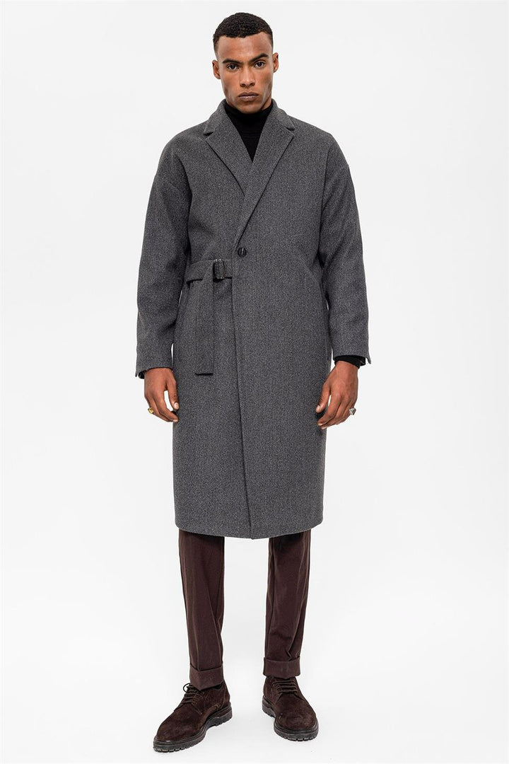 Sixten | Oversized Mantel mit Taillengürtel