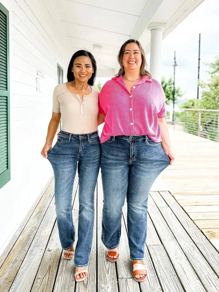 Roswitha | Hochgeschnittene Gerade Jeans