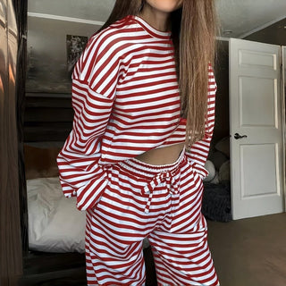 Aunora | Zweiteiliges gestreiftes Pyjama-Set