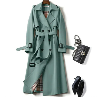 Dinah | Zweireihiger Trenchcoat mit Gürtel