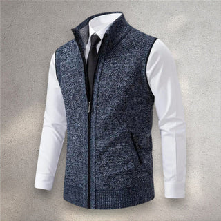 Edwin | Strickweste mit Stehkragen