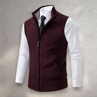 Edwin | Strickweste mit Stehkragen