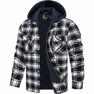 Tommaso | Karierte Jacke mit Zip-Verschluss
