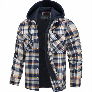 Tommaso | Karierte Jacke mit Zip-Verschluss