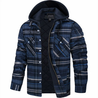 Tommaso | Karierte Jacke mit Zip-Verschluss