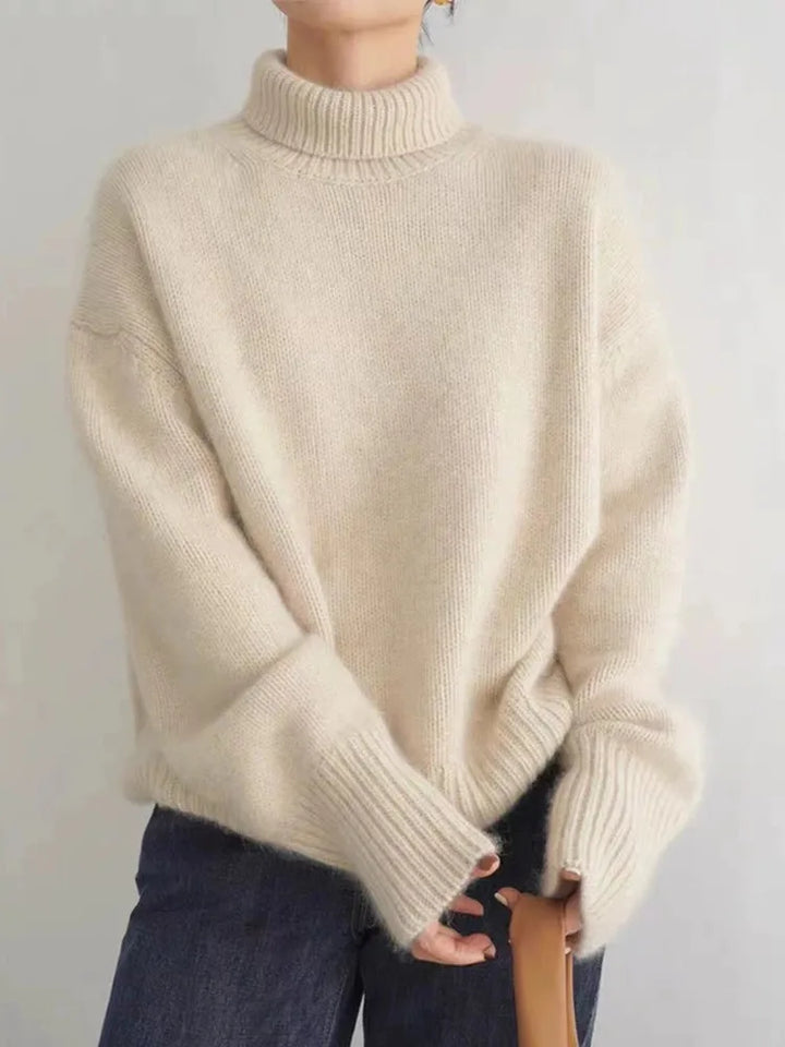 Mabyla | Oversized Damen-Rollkragenpullover aus weichem Strick