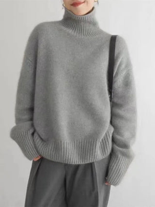 Mabyla | Oversized Damen-Rollkragenpullover aus weichem Strick